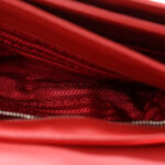 Saffiano Tessuto Nylon Chain Shoulder Bag Rosso - Image 8