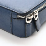 Saffiano Travel Medium Brique Crossbody Bag Bluette - Image 10