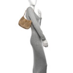 Satin Crystal Cleo Adjustable Strap Shoulder Bag Platino - Image 2