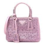 Satin Crystal Mini Galleria Double Zip Tote Alabastro - Image 11