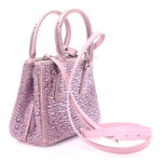 Satin Crystal Mini Galleria Double Zip Tote Alabastro - Image 12