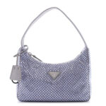 Satin Crystal Mini Re-Edition 2000 Bag Glicine - Image 10