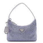 Satin Crystal Mini Re-Edition 2000 Bag Glicine