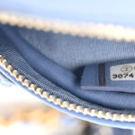 Sequin Chanel 19 Round Clutch With Chain Light Blue - Image 9