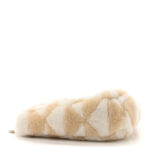 Shearling Symbole Mini Triangle Bag Ecru White - Image 4