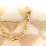 Shearling Symbole Mini Triangle Bag Ecru White - Image 7