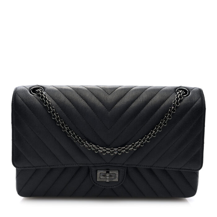 Sheepskin Chevron Quilted 2.55 Reissue 226 Flap So Black - Image 1
