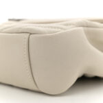 Sheepskin Matelasse Chevron Monogram Medium College Bag Crema Soft - Image 11