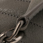 Sheepskin Matelasse Chevron Monogram Medium College Bag Granite - Image 11