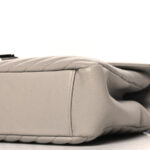 Sheepskin Matelasse Large Monogram College Satchel Light Grey - Image 11