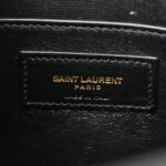 Shiny Calfskin Crocodile Embossed Small Manhattan Baguette Black - Image 6