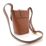 Shiny Calfskin Mini Saddle Bag Clay Brown - Image 3