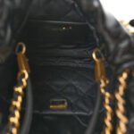 Shiny Calfskin Quilted Mini Chanel 22 Black - Image 5