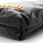 Shiny Calfskin Quilted Mini Chanel 22 Black - Image 9