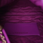 Shiny Calfskin Quilted Mini Chanel 22 Purple - Image 5