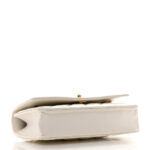 Shiny Calfskin Quilted Multicolor Top Handle Wallet On Chain WOC White - Image 16