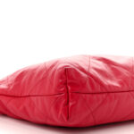 Shiny Calfskin Quilted Small Chanel 22 Red - Image 10