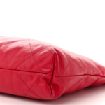 Shiny Calfskin Quilted Small Chanel 22 Red - Image 11