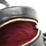 Shiny Goatskin Quilted Chanel 19 Round Clutch With Chain Black - Image 10