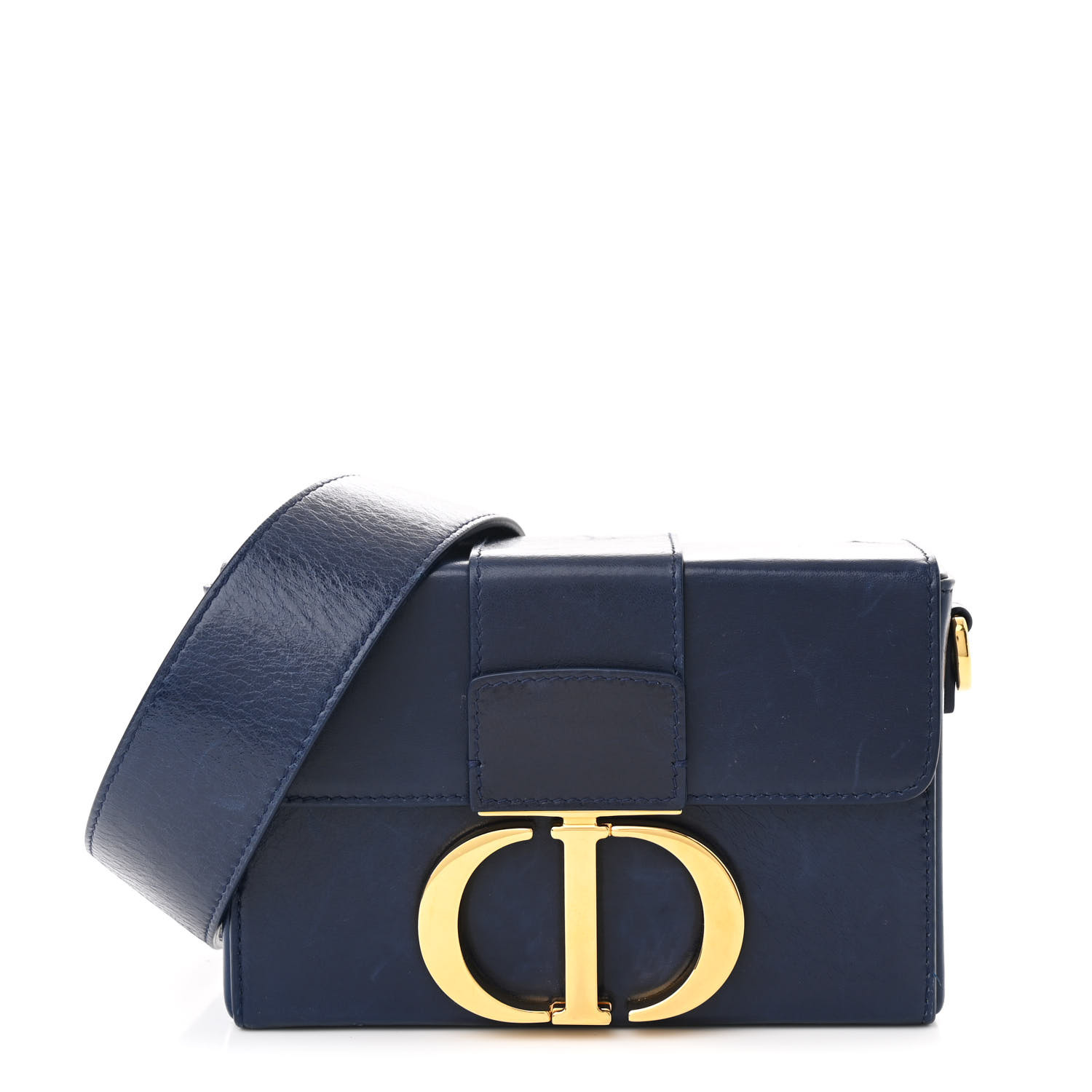 Smooth Calfskin 30 Montaigne Box Bag Navy12 Smooth Calfskin 30 Montaigne Box Bag Navy - Image 1