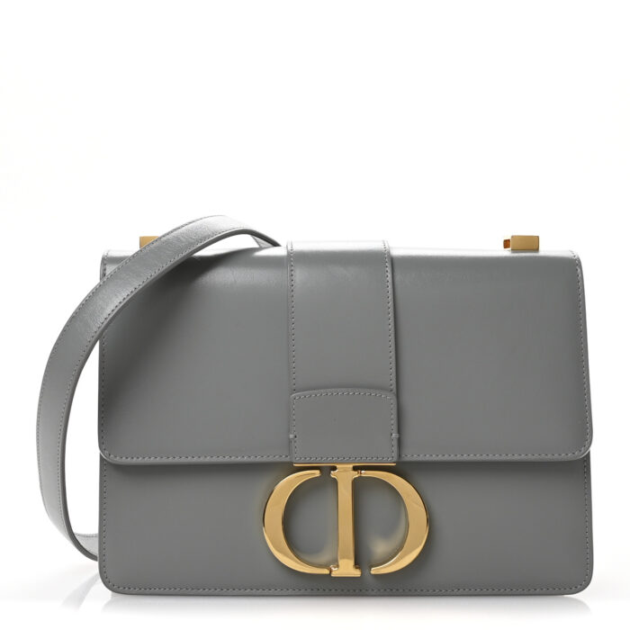 Smooth Calfskin 30 Montaigne Flap Bag Gray - Image 1