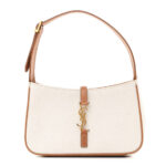 Smooth Calfskin Canvas Le 5 A 7 Hobo Natural Beige Brick - Image 4