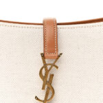 Smooth Calfskin Canvas Le 5 A 7 Hobo Natural Beige Brick - Image 8