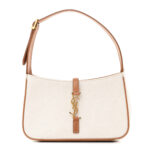 Smooth Calfskin Canvas Le 5 A 7 Hobo Natural Beige Brick