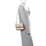 Smooth Calfskin Cotton Canvas Le Maillon Satchel Natural Beige - Image 2