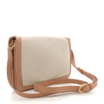 Smooth Calfskin Cotton Canvas Le Maillon Satchel Natural Beige - Image 14