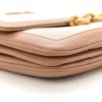 Smooth Calfskin Cotton Canvas Le Maillon Satchel Natural Beige - Image 8