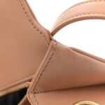 Smooth Calfskin Cotton Canvas Le Maillon Satchel Natural Beige - Image 11
