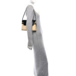 Smooth Calfskin Manhattan Shoulder Bag Black Beige - Image 2