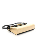 Smooth Calfskin Manhattan Shoulder Bag Black Beige - Image 4
