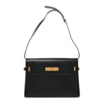 Smooth Calfskin Manhattan Shoulder Bag Black