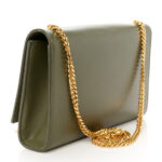 Smooth Calfskin Medium Classic Monogram Kate Tassel Satchel Olive - Image 11