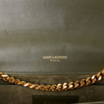 Smooth Calfskin Medium Classic Monogram Kate Tassel Satchel Olive - Image 5