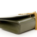 Smooth Calfskin Medium Classic Monogram Kate Tassel Satchel Olive - Image 8