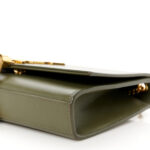 Smooth Calfskin Medium Classic Monogram Kate Tassel Satchel Olive - Image 9