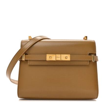 Smooth Calfskin Mini Manhattan Shoulder Bag Natural Tan