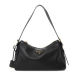 Soft Calfskin Aimee Shoulder Bag Black - Image 11