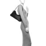 Soft Calfskin Aimee Shoulder Bag Black - Image 2