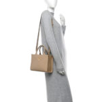 Soft Calfskin Triangolo Symbole Embossed Mini Tote Sabbia - Image 2