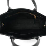Soft Calfskin Triangolo Symbole Embossed Small Tote Black - Image 5