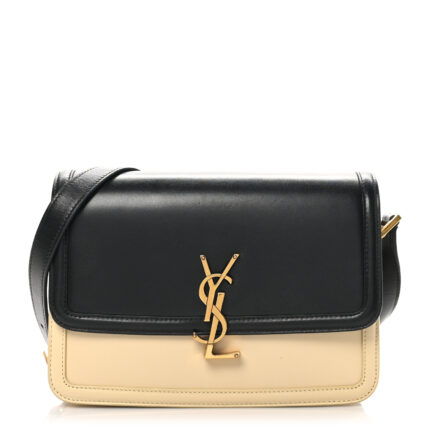 Soft Ultracalfskin Bicolor Monogram Medium Solferino Satchel Black Burro