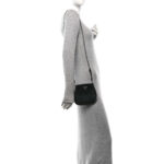 Spazzolato Mini Cleo Flap Adjustable Strap Shoulder Bag Black - Image 2