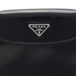Spazzolato Mini Cleo Flap Adjustable Strap Shoulder Bag Black - Image 7