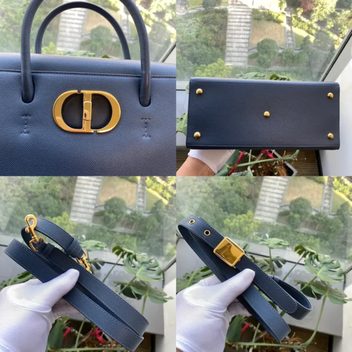 St Honoré leather handbag blue - Image 11
