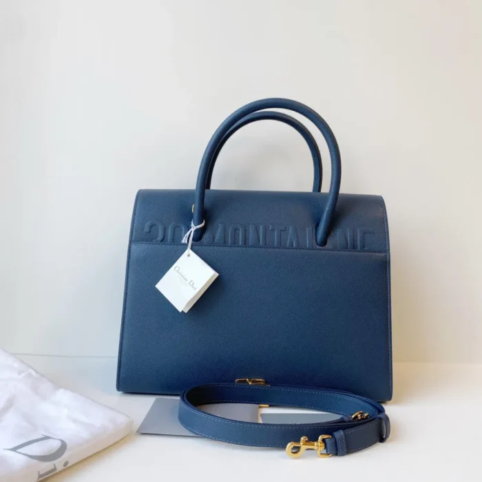 St Honoré leather handbag blue - Image 13