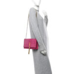 Suede Medium Monogram Kate Tassel Shoulder Bag Lipstick Fuchsia - Image 2